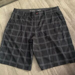 O’Neill Hybrid Black Gray Print Size 36